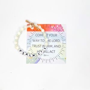 Bible Verse Beaded Bracelet - Handmade - NEW - Psalm 37:5